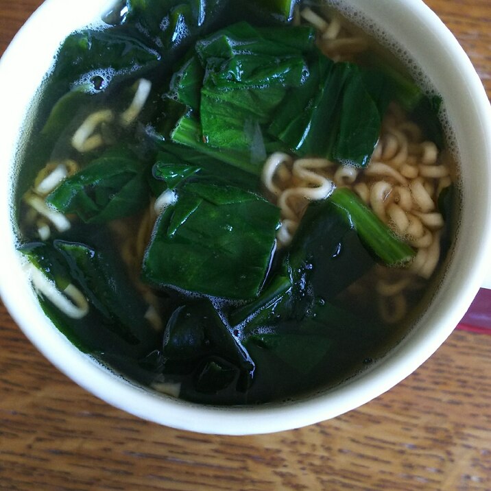 ほうれん草&わかめのラーメン